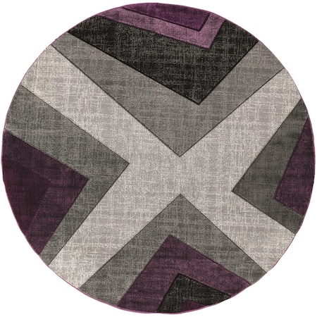 United Weavers Of America 7 ft. 10 in. Bristol Zine Plum Round Rug 2050 10082 88R